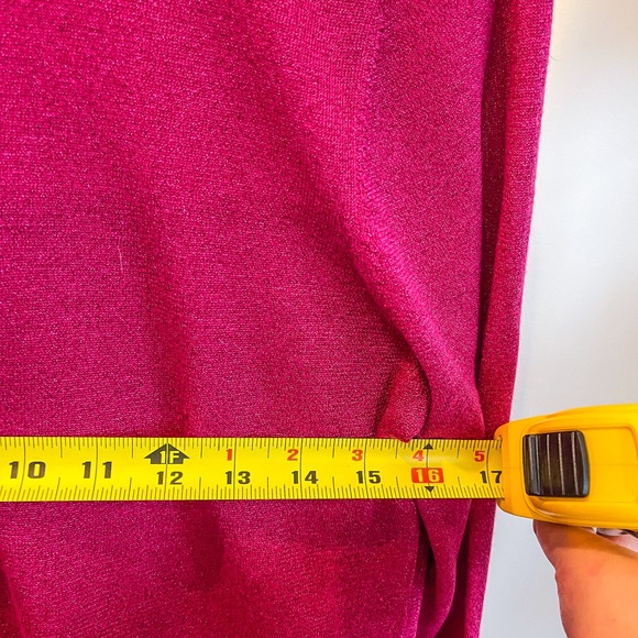 & Other Stories SZ S Hot Pink Sparkly Mock Neck Holiday Sweater! - Picture 8 of 9